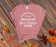 Bella Canvas 3001 Mock-up fall themed, Mauve Heather Product Image 2