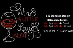 Wine a Little - Laugh A Lot Rhinestone SVG Template Product Image 2