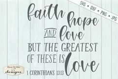 Faith Hope Love - Greatest is Love SVG DXF Cut File Product Image 2