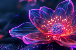 Neon Flower Background Wallpaper Product Image 1
