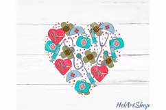 Nurse Heart Png, Sublimation png Product Image 1