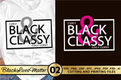 Black Woman SVG PNG EPS DXF Black and Classy SVG AFRO SVG Product Image 1