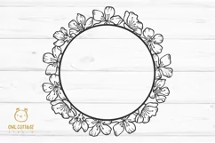 Cherry Blossom Wreath svg, Wedding Flowers SVG, Plum Blossom Product Image 2