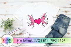 Heart SVG | Valentines Day SVG | Butterfly Wings SVG Product Image 1