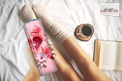 3D Oragami Valentine 20 oz Sublimation Tumbler Wrap Png Product Image 3