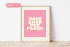 Groovy Printable Wall Art, More Amor Por Favor Product Image 1