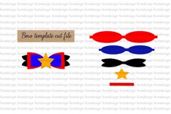 bow template sg,bow silhouette,ow craftsvg,diy bow template Product Image 2
