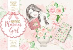 Watercolor Planner Girl design Product Image 1