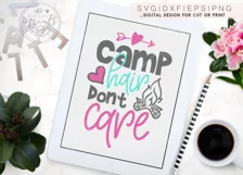 Camp Hair Don't Care SVG | Camping SVG | Summer SVG Cut File Product Image 4