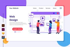 Landing page template of Web Design Illustration Product Image 1