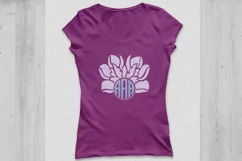 Lotus SVG cut files, Lotus Monogram svg, Lotus Flower svg. Product Image 3