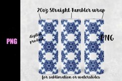 Blue Delft | Tumbler Sublimation PNG Product Image 1