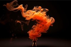 Majestic orange smoke plumes from incense burner Product Image 1