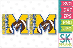 M Mustangs Football SVG DXF EPS PNG JPG Product Image 5