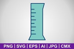 Vector Cylinder Flask Icon Product Image 1