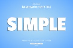 Simple White Minimalist 3D Illustrator Text Style Effect Product Image 1
