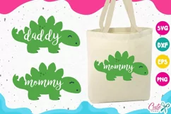 Dinosaur Family svg, Papa dinosaur, Baby dinosaur Product Image 2