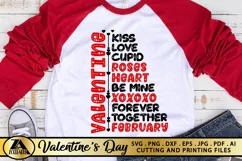 Valentines SVG Valentine Sign SVG Valentine Word Art SVG Product Image 1
