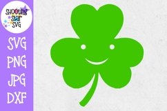 Smiling Shamrock - St. Patrick&#039;s Day SVG Product Image 1