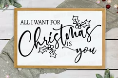 All I Want For Christmas Is You - Farmhouse Cutting File Product Image 3
