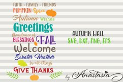 Fall Wall SVG Cut File - Autumn clipart - Fall quotes  Product Image 1