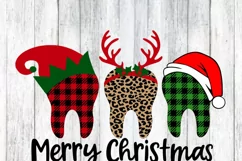 Merry Christmas - Teeth - Plaid - SVG PNG DXF EPS Product Image 2
