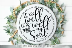 It is Well With My Soul - Christian Hymn SVG DXF Cut File Product Image 2