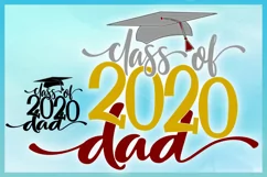 Graduation Class of 2020 Proud Dad SVG Dxf Eps Png PDF Files Product Image 2