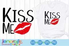 Lips Kiss Me SVG, Valentine svg Cut file DXF EPS PNG Product Image 1