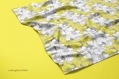 Floral sumie watercolor style lotus flower seamless patterns Product Image 5
