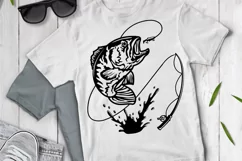 Fishing SVG, Bass Fishing SVG, Fish Trout Striped Bass. Product Image 1