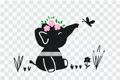 Baby elephant svg, cute elephant, baby shower svg cut file Product Image 2