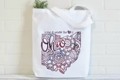 Ohio Mandala SVG File - Home is Where the Heart Is SVG Product Image 3