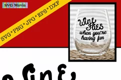 Funny Wine Flies SVG File, Funny Wine Glass SVG, Wine SVG Product Image 2
