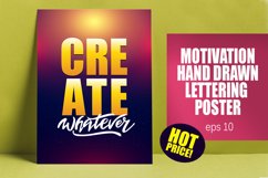 Motivation lettering quote - Create whatever Product Image 1