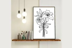 Rose Lily Svg Flower Svg Floral Bouquet Svg Product Image 4