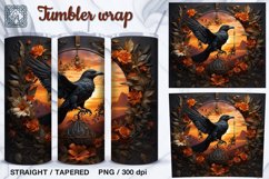 Raven Tumbler Sublimation, 20 oz Tumbler Wrap Product Image 1