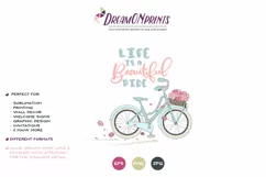 Life is a Beautiful Ride | Sublimation Life Quote with Bike Product Image 3