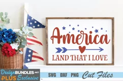America Land That I Love SVG, 4th of July SVG Product Image 1