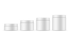 Set of four cosmetic jars mockups Product Image 1