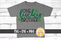 One Lucky Brother - St Patrick's Day SVG PNG DXF Cut Files Product Image 1