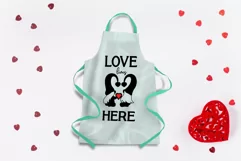 Valentines day porch sign. Vertical svg. Love lives here Product Image 2