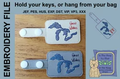 ITH Great Lakes Vinyl Key Fob or Bag Tag - Snap Tab Product Image 2