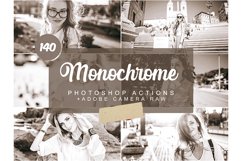 140 Monochrome Photoshop Actions Product Image 1
