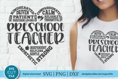 Preschool Teacher svg - a Preschool svg subway art heart Product Image 1
