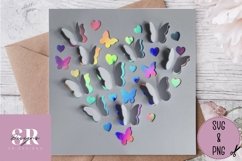 3D Butterfly heart | Paper cutting | pop up butterfly SVG. Product Image 2