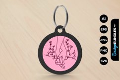 Flower Holding Hand Keychain Product Image 1