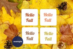 Autumn & Fall Coaster Mockup PSD, 4 Coasters set mockup Product Image 2