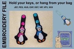 ITH Penguin Key Fob - Embroidery Design Product Image 2
