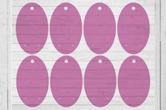 Oval 4 inch Earrings card template svg png ai files Product Image 1